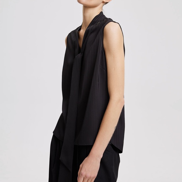 Lattelier Scarf Neck Sleeveless Blouse - Picture 3 of 14